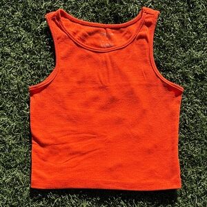 SHEIN Vibrant Orange Tank Top